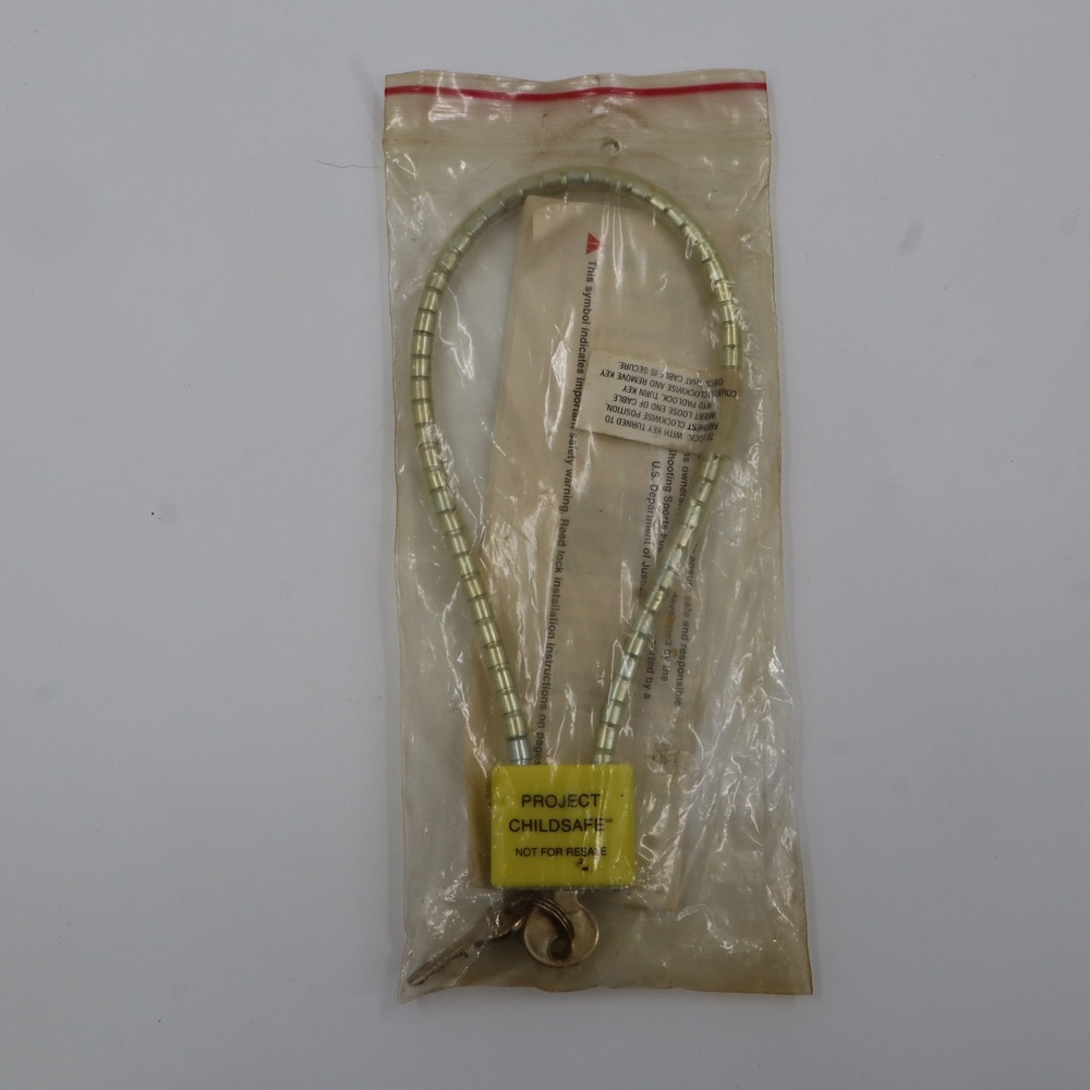 Project ChildSafe Cable Lock Unisex‎ OS Yellow Armored Steel Keyed Safety Lock